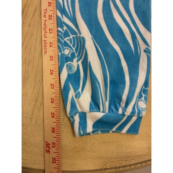 Y2K Lilly Pulitzer Pisces Jogger Fish Print Joe Fish Mimosa Pants Soft Velour S - Picture 5 of 14